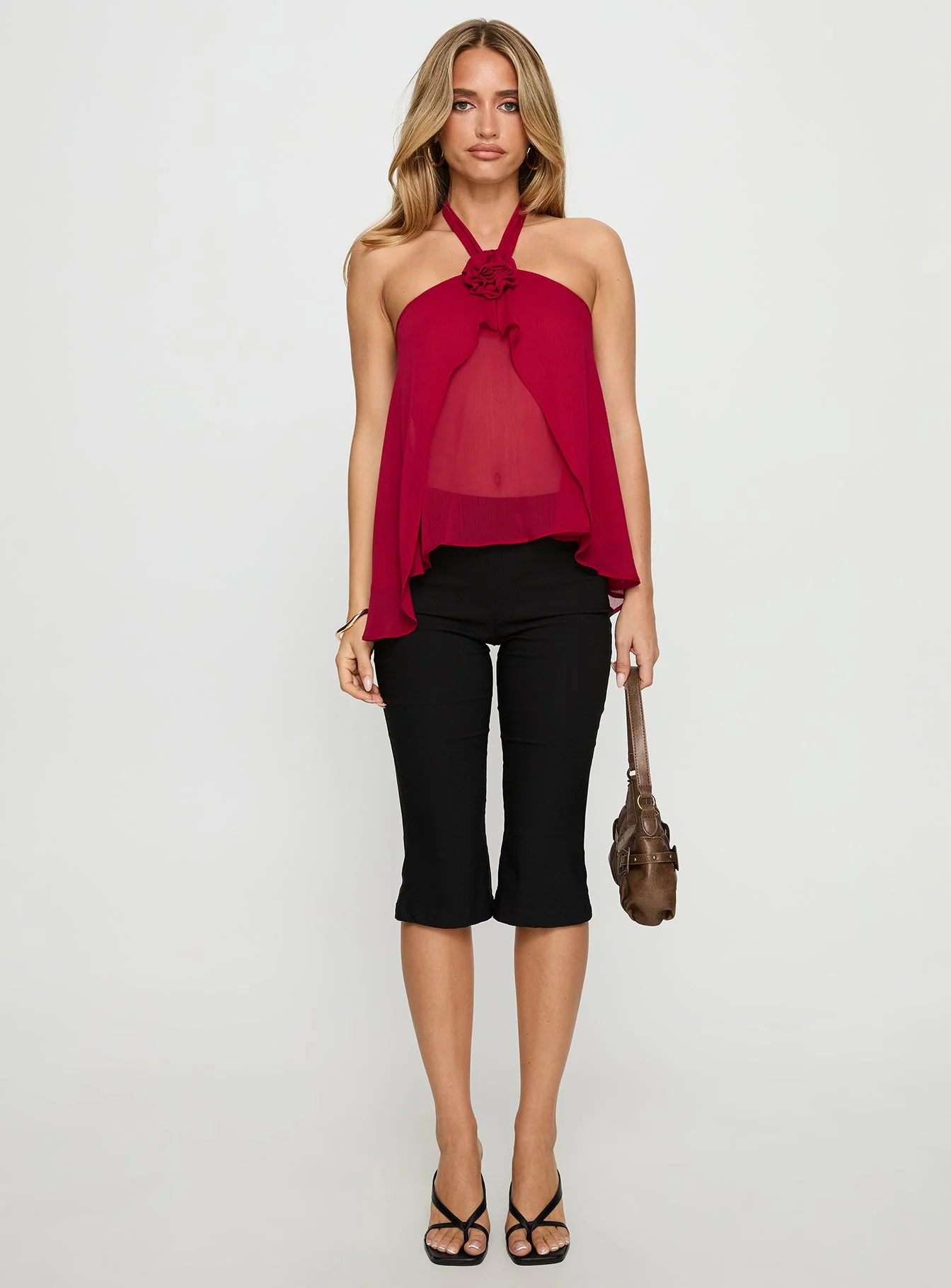 Zoanne Chiffon Layered Top Guava - Image 7