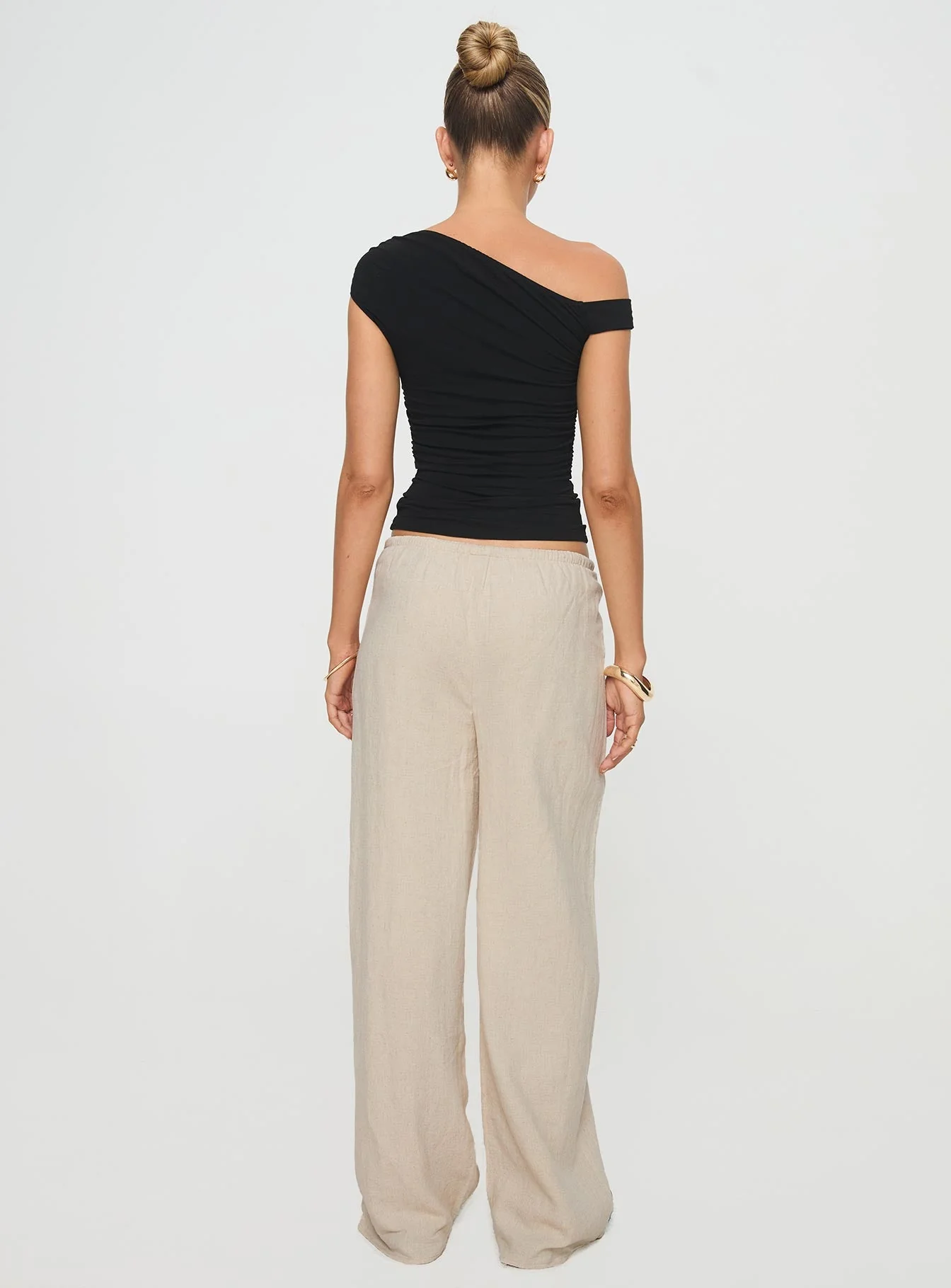 Zodiac Linen Blend Pants Beige - Image 5